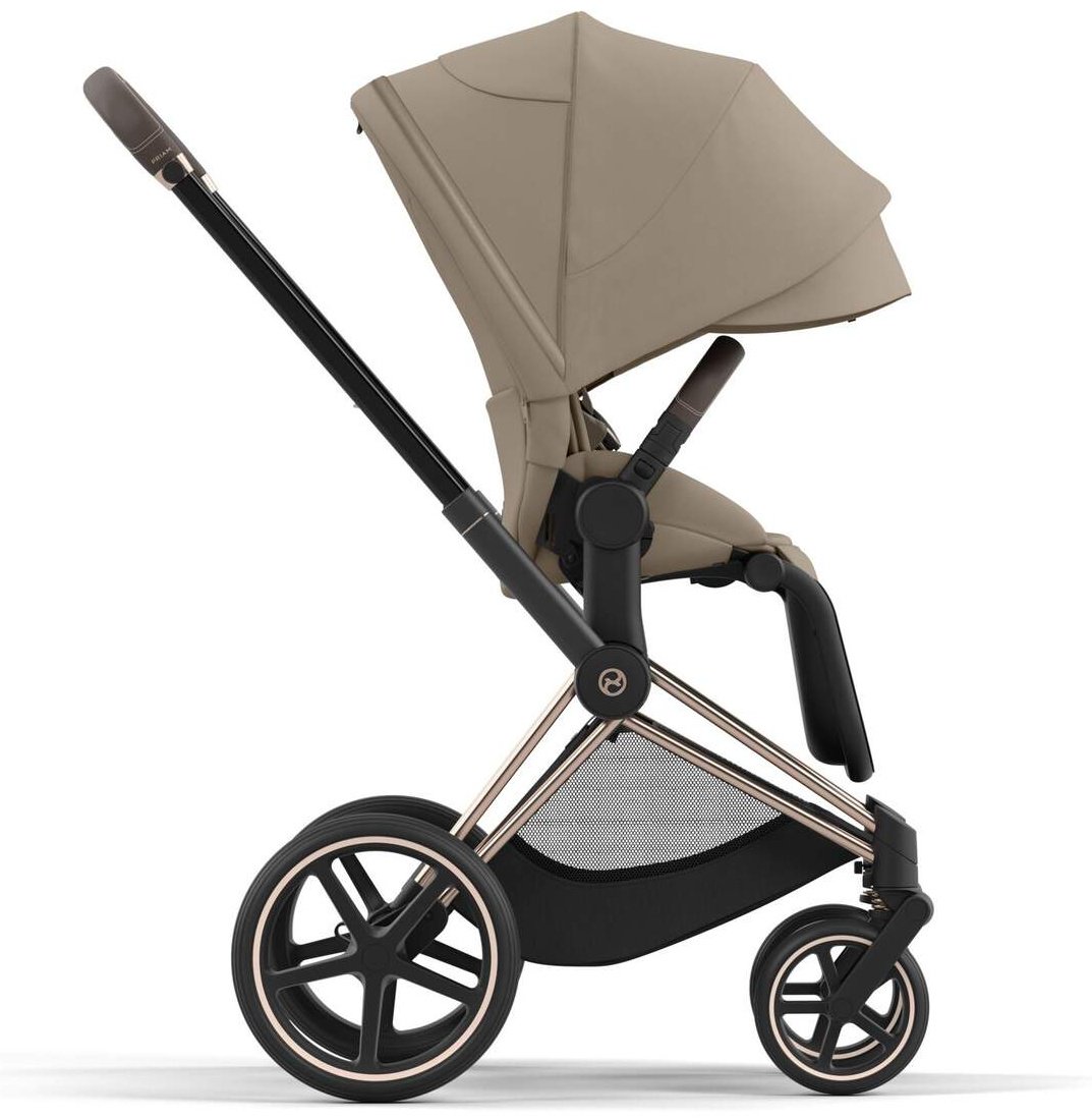 Коляска прогулочная Cybex Priam IV Cozy Beige на раме Rose Gold, бежевый