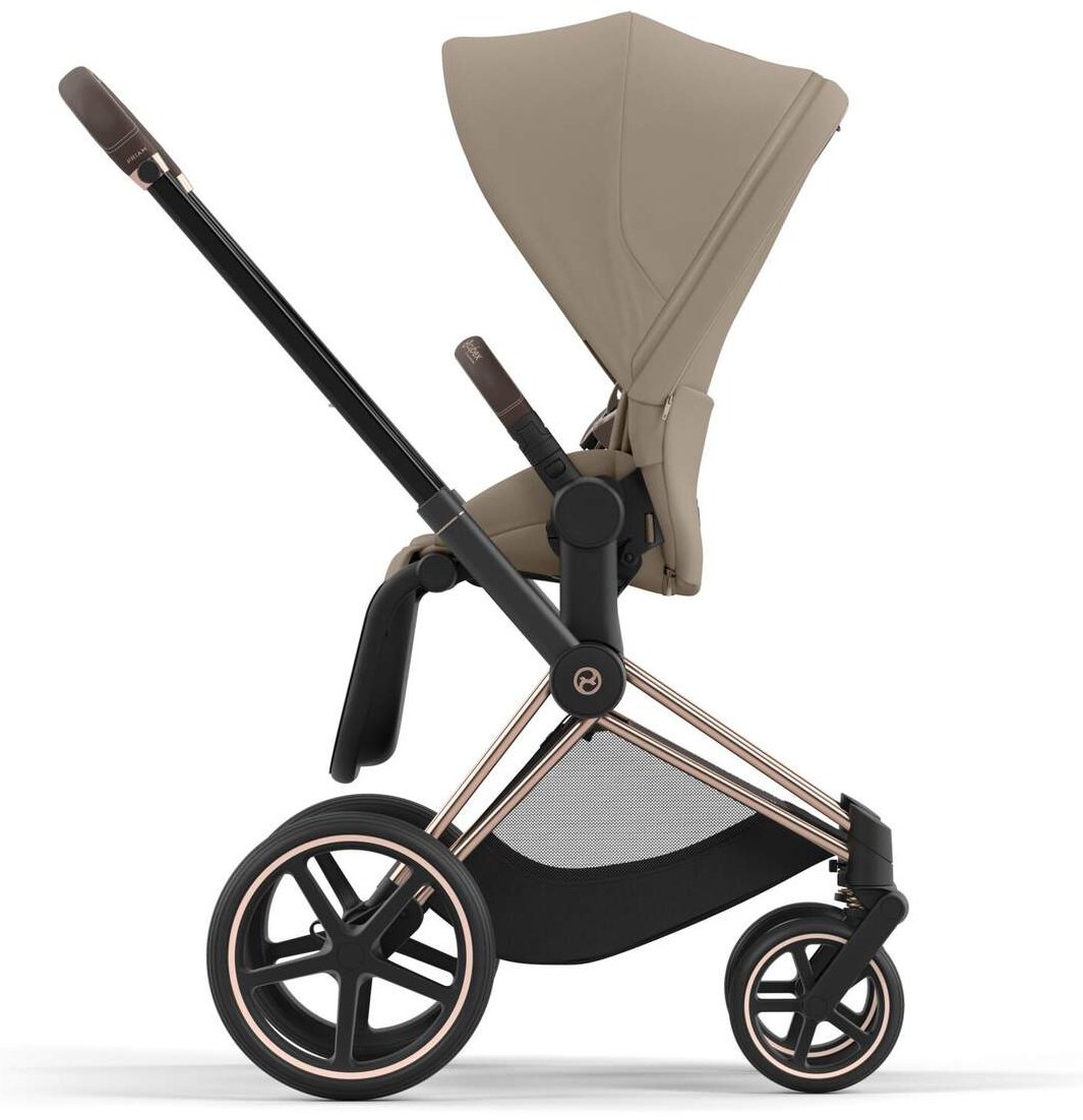 Коляска прогулочная Cybex Priam IV Cozy Beige на раме Rose Gold, бежевый