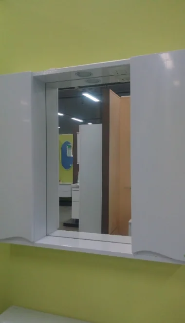 Шкаф зеркальный Vako Аква 800 свет 80х80х15см белый купить,NaN