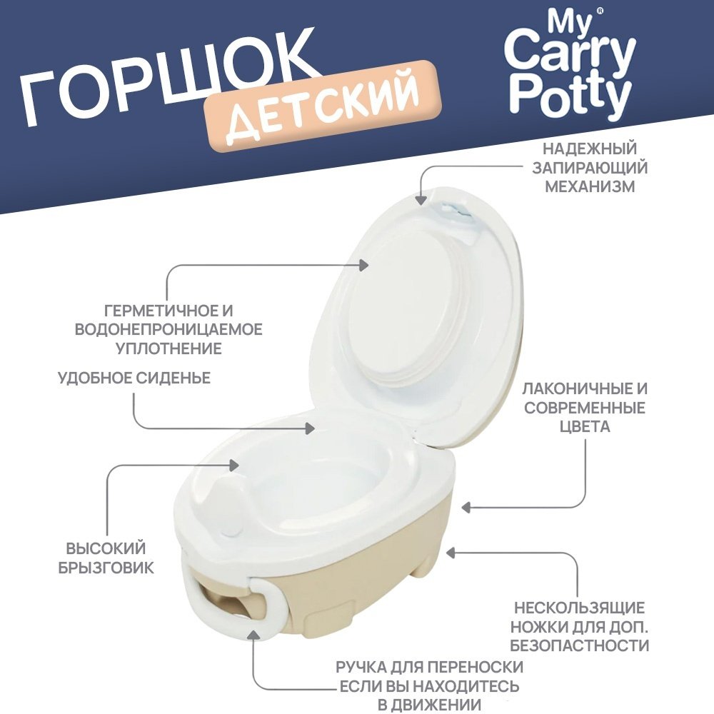 Горшок My Carry Potty бежевый купить,NaN