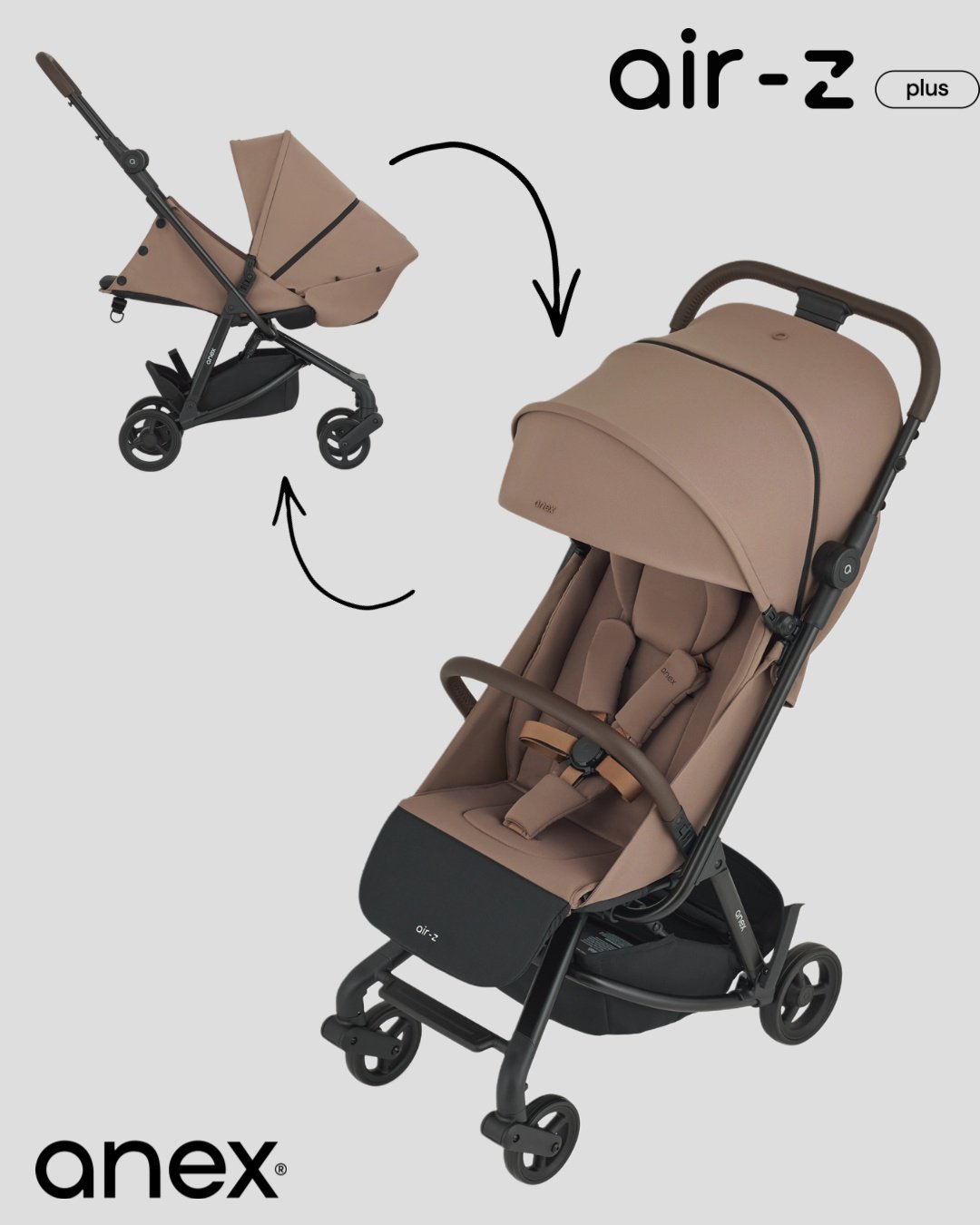 Коляска прогулочная Anex Air-z Plus Milo, бежевый