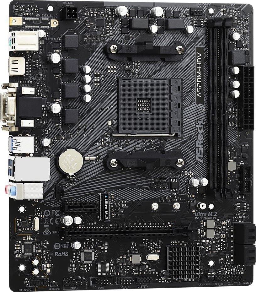 Материнская плата ASRock A520M-HDV купить,0