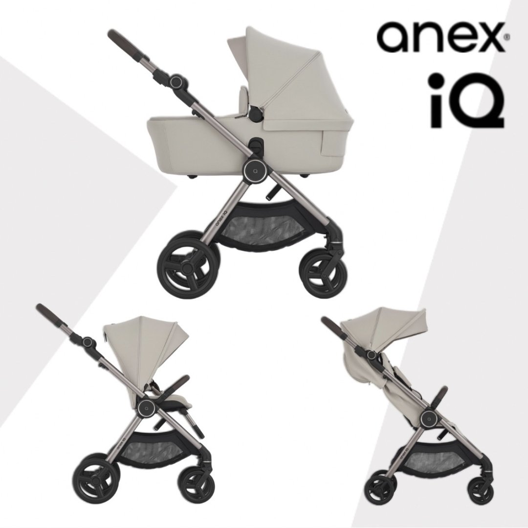Коляска трансформер Anex IQ Premium Soya, молочный