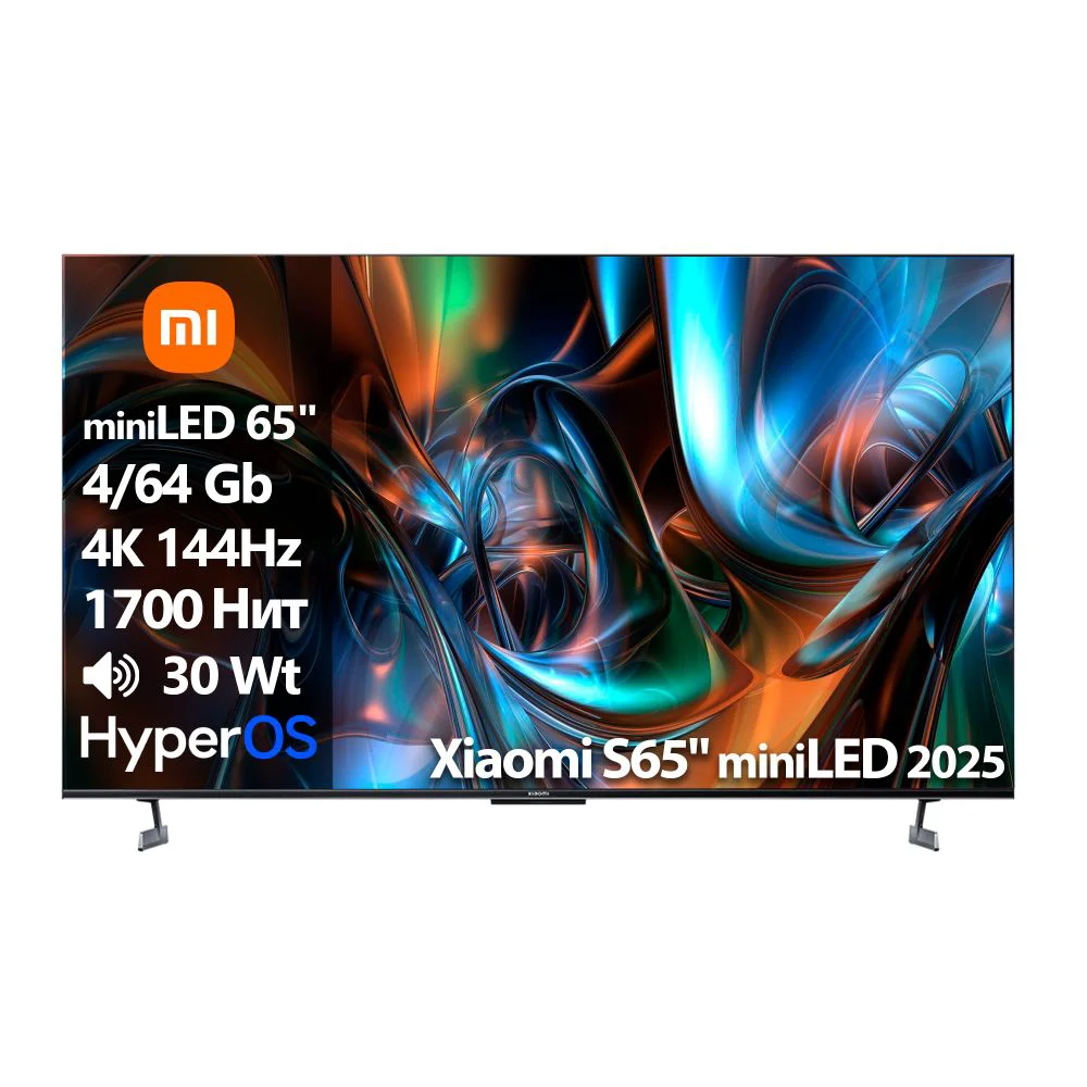 Телевизор Xiaomi 65" S65 L65MB-S MiniLED 4K UHD Black купить,520990