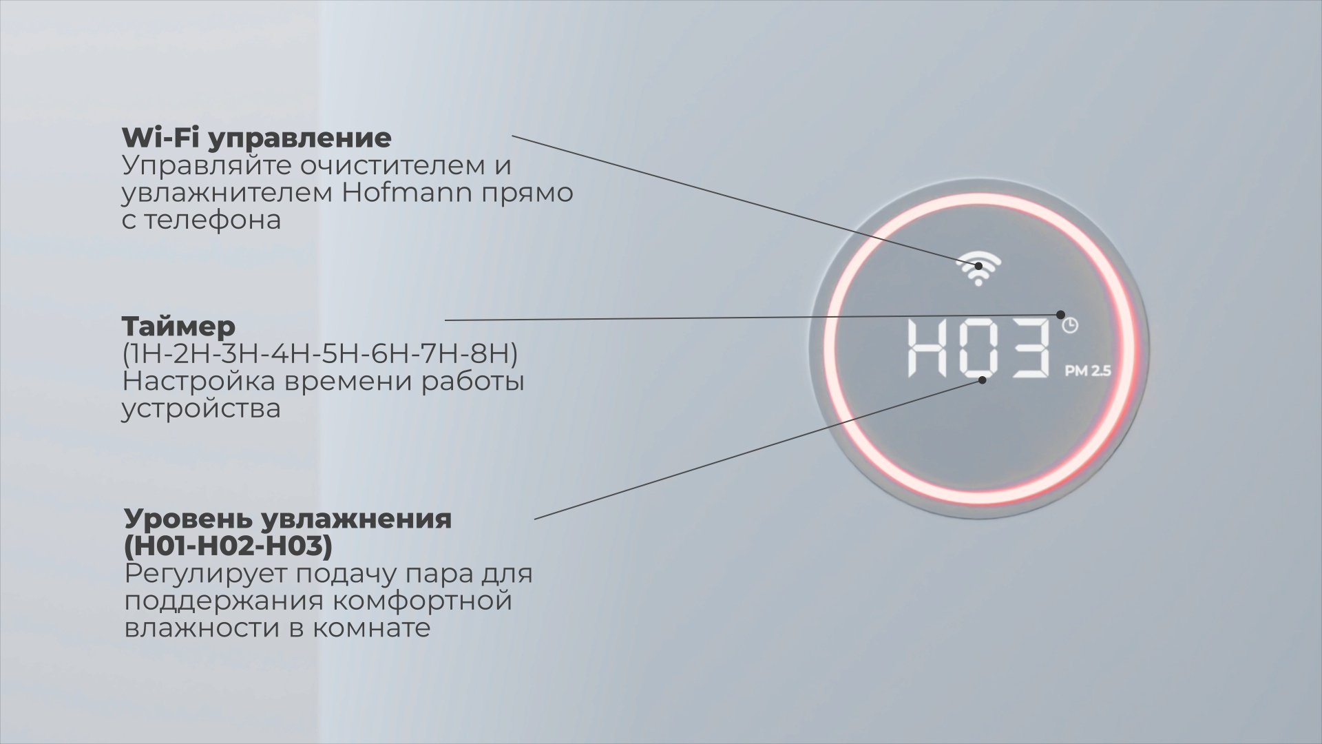 Очиститель воздуха Hofmann SAP6560TCWH/HF белый купить,NaN