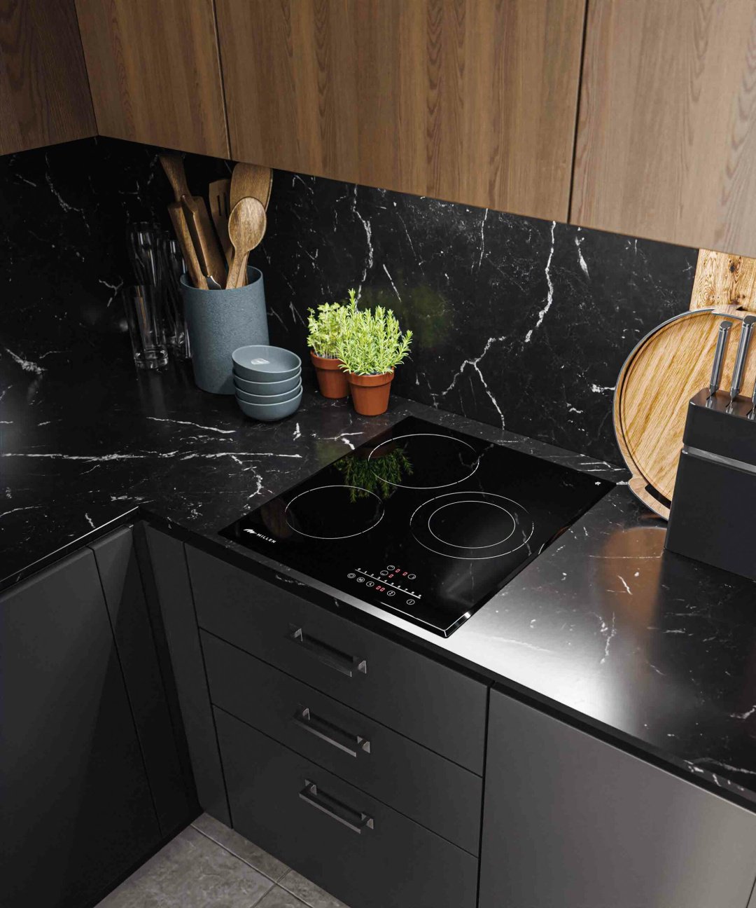 Варочная поверхность MILLEN MEH 452 BL черный купить,NaN