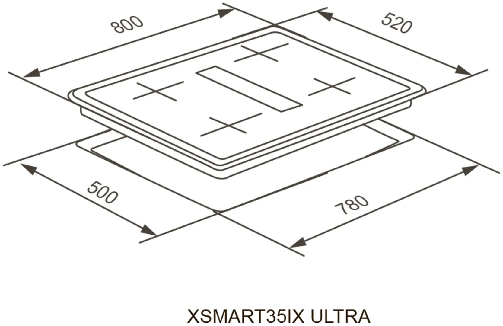 Варочная поверхность MEFERI XSMART35IX ULTRA черный купить,NaN