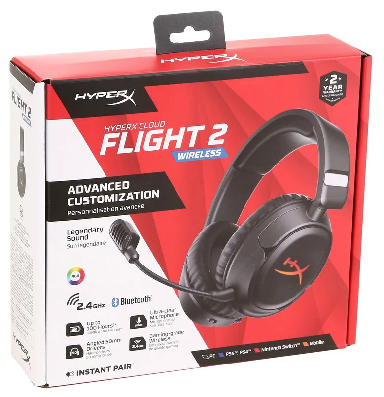 Наушники HyperX Cloud Flight 2 Wireless Black купить,84490