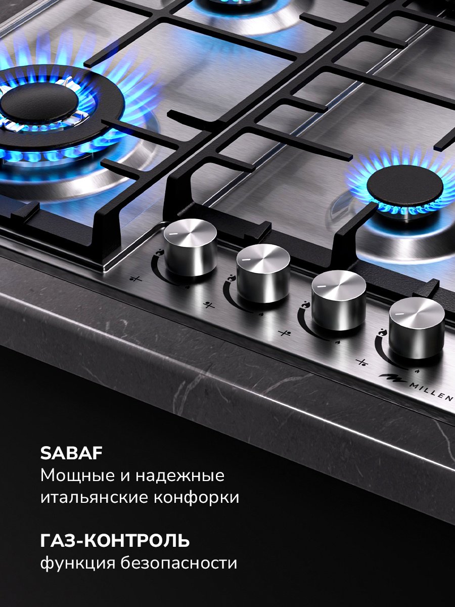 Варочная поверхность MILLEN MILLEN MGH 602 IX стальной купить,NaN