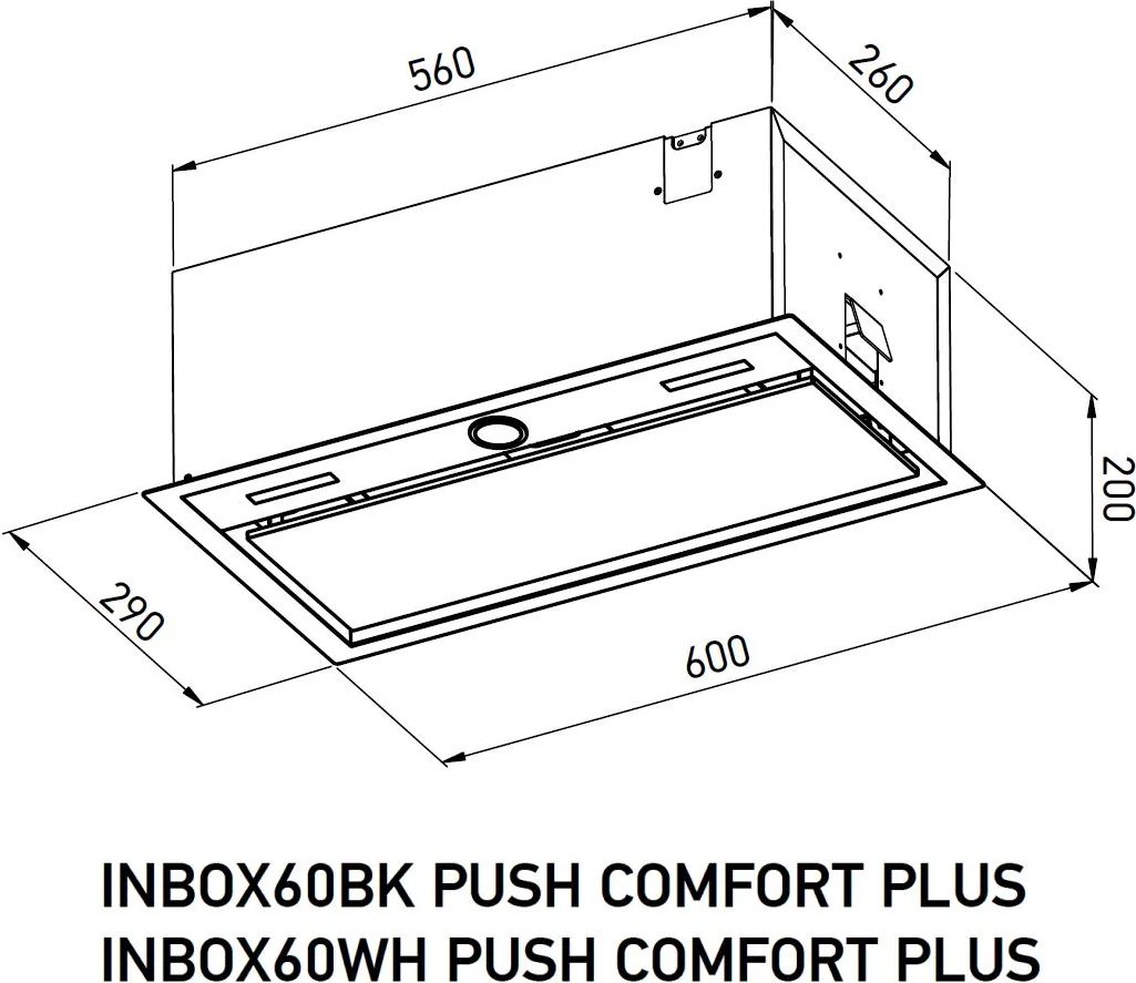 Вытяжка MEFERI INBOX60WH PUSH COMFORT PLUS белый купить,NaN