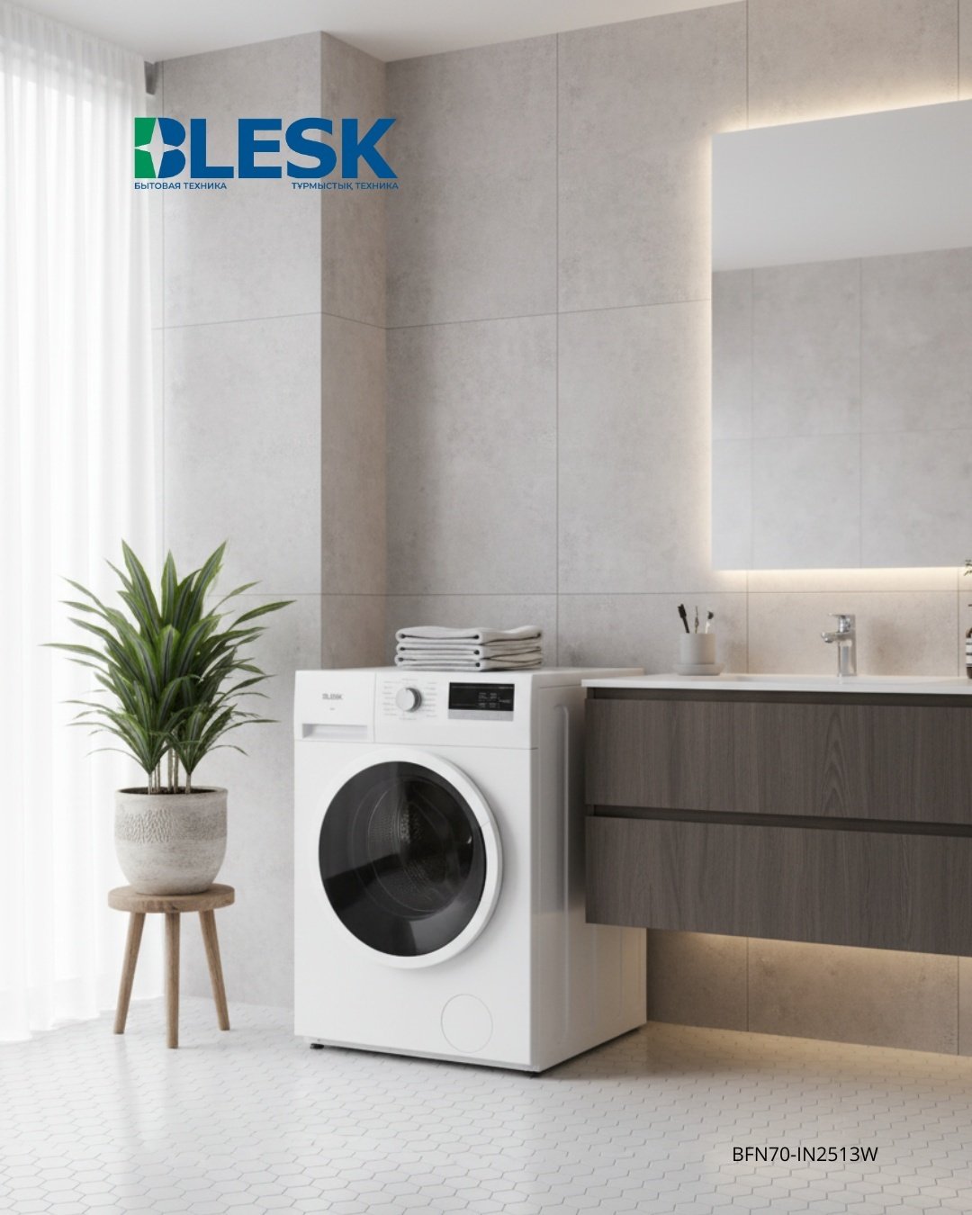 Стиральная машина Blesk BFN70 IN2513W белый купить,NaN