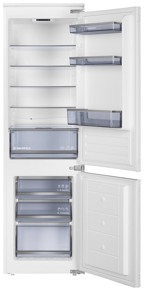 Холодильник MAUNFELD MBF177SWGR Inverter белый купить,NaN