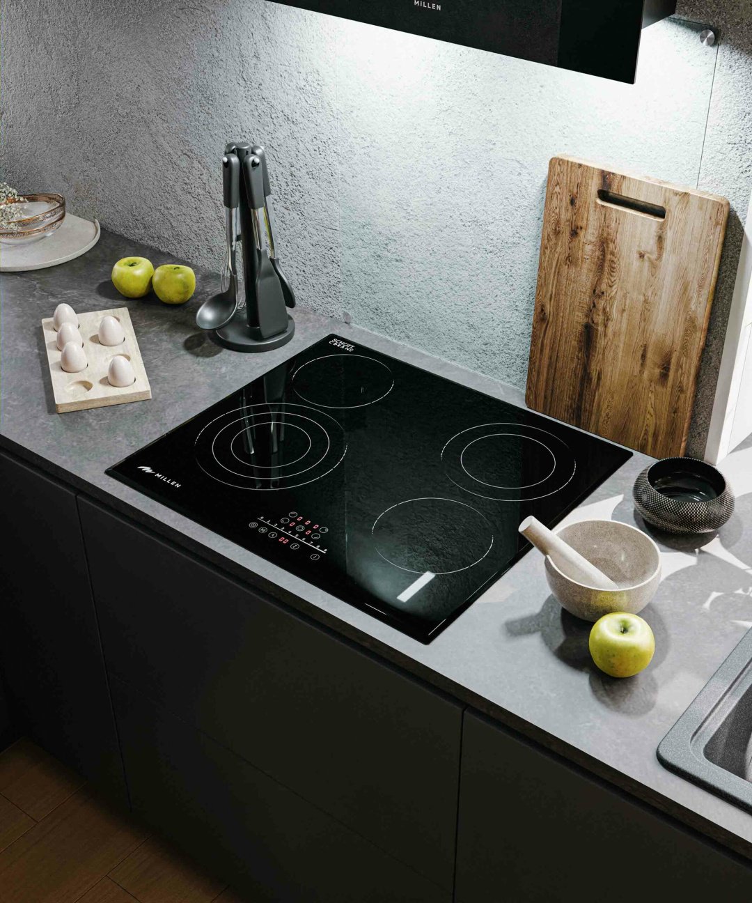 Варочная поверхность MILLEN MEH 602 BL черный купить,NaN