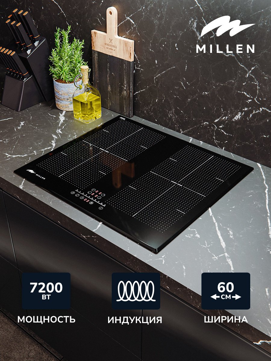 Варочная поверхность MILLEN MIH 602 BL черный купить,NaN