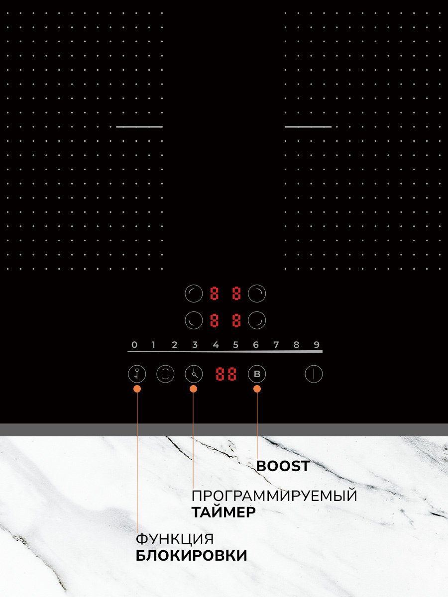 Варочная поверхность MILLEN MIH 602 BL черный купить,NaN