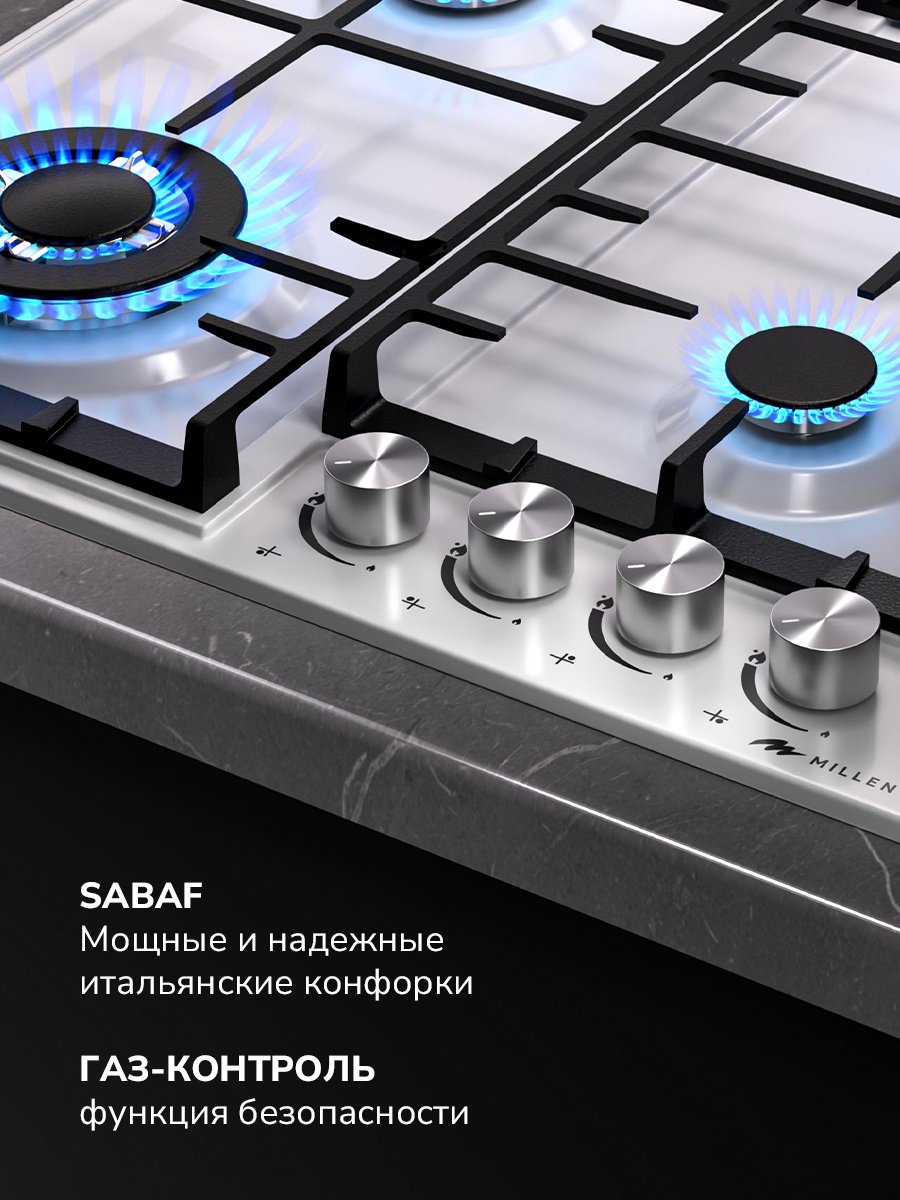 Варочная поверхность MILLEN MILLEN MGH 602 WH белый купить,NaN