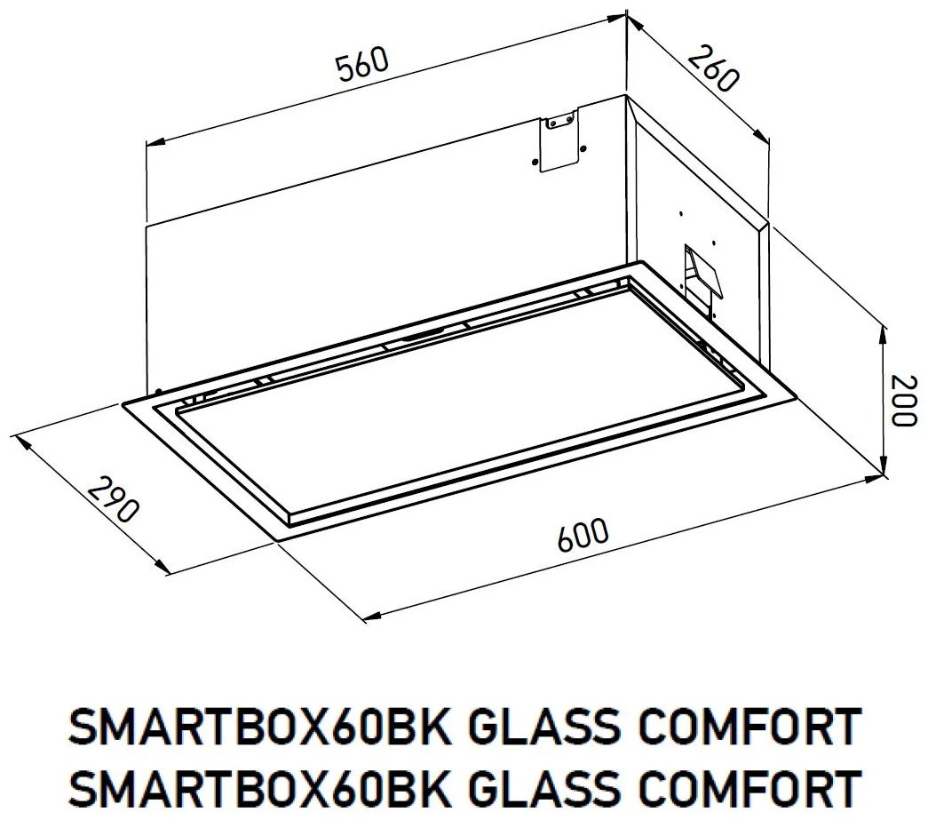 Вытяжка MEFERI SMARTBOX60BK GLASS COMFORT черный купить,NaN