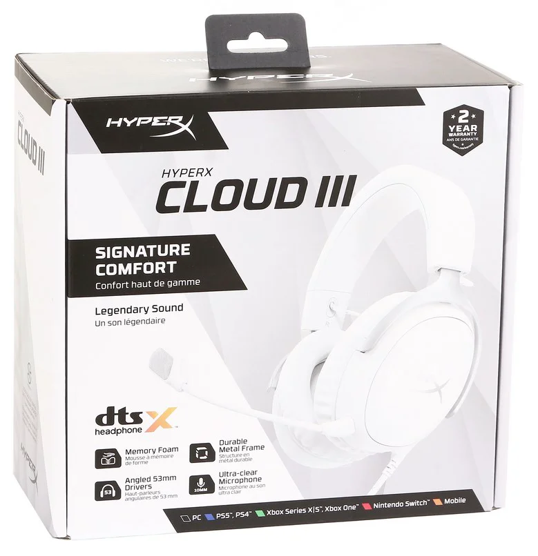 Наушники HyperX Cloud III BS7C1AA White