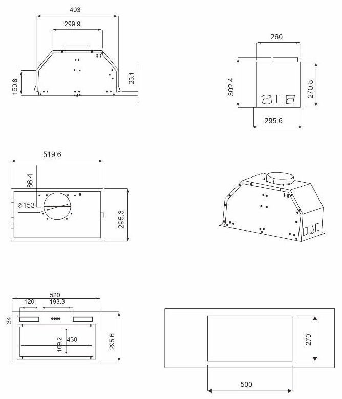 Вытяжка Hofmann HIB60CBK2 черный - ForteMarket Вытяжка Hofmann HIB60CBK2 черный купить,77990