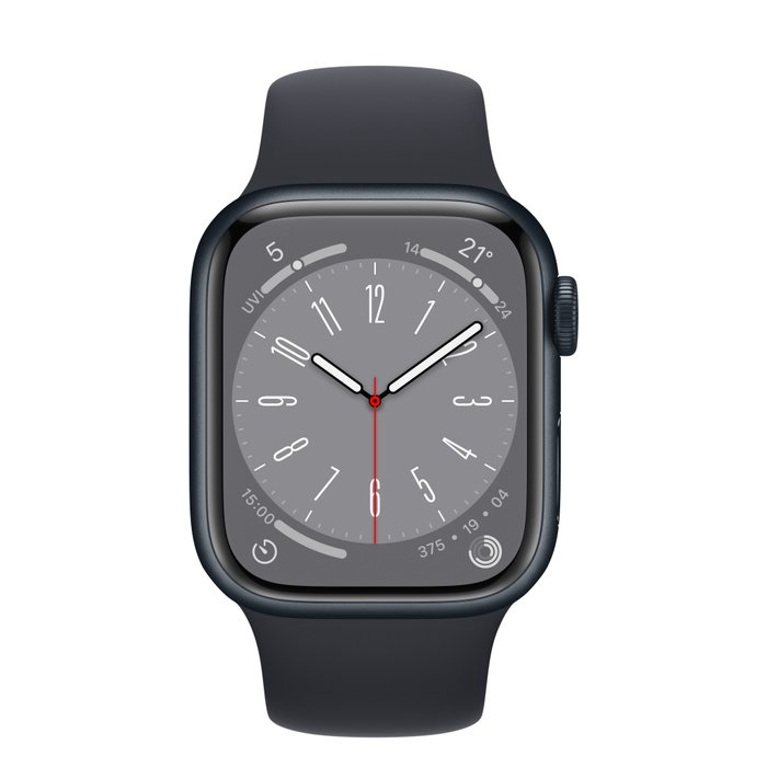 Смарт-часы Apple Watch Series 8 41mm MNP53GK/A Midnight Aluminium Case with Midnight Sport Band - Regular купить,249000