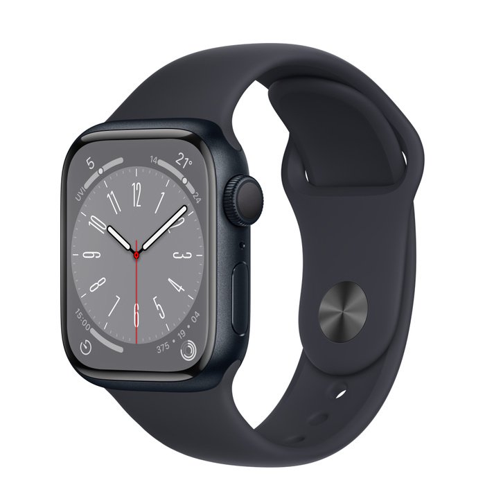 Смарт-часы Apple Watch Series 8 41mm MNP53GK/A Midnight Aluminium Case with Midnight Sport Band - Regular