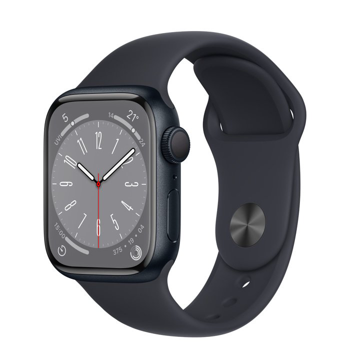 Смарт-часы Apple Watch Series 8 41mm MNP53GK/A Midnight Aluminium Case with Midnight Sport Band - Regular