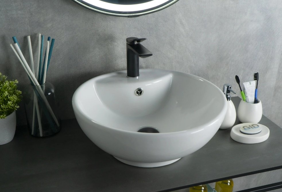 Раковина GID-ceramic N9001 накладная круглая 45х45 см, фаянс купить,NaN