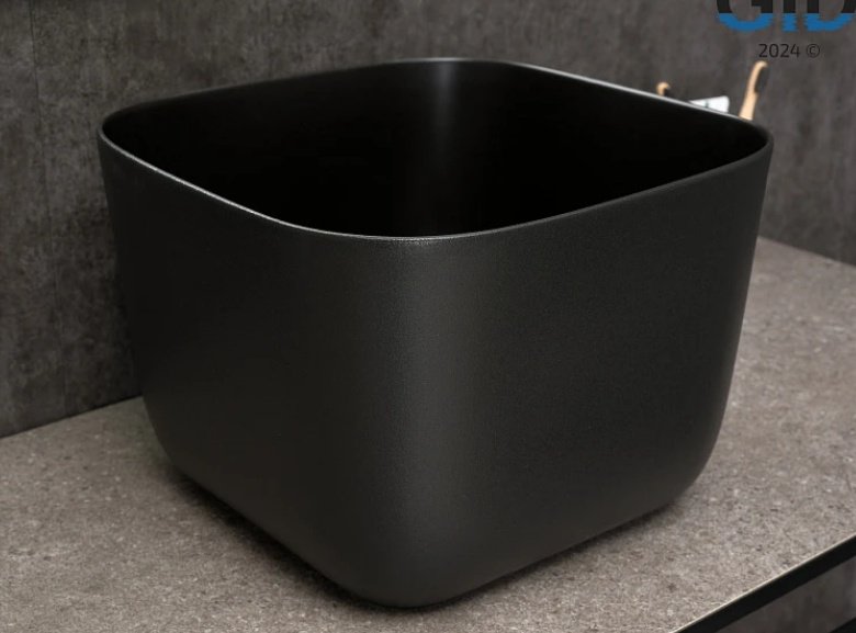 Раковина GID-ceramic N9301bg накладная квадратная 36х36 см, керамика