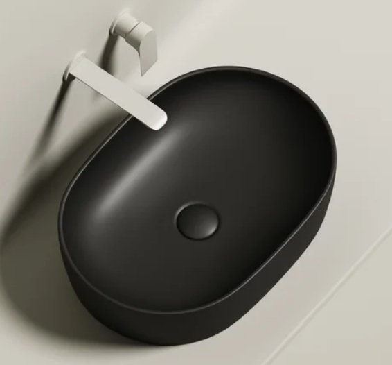 Раковина Ceramicanova CN6047MB накладная овальная 60х41.50 см, санфарфор