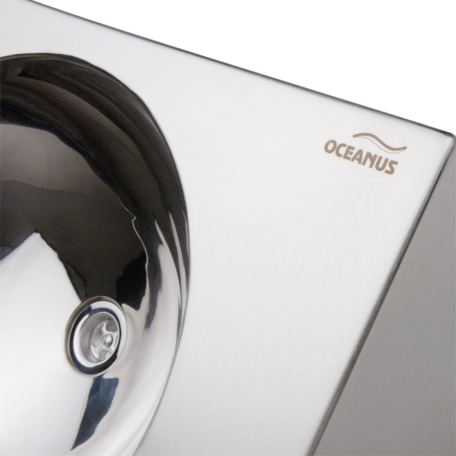 Раковина Oceanus 3-038.2 подвесная прямоугольная 38х38 см, нержавеющая сталь