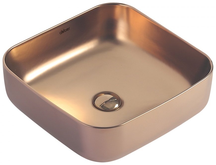 Раковина Abber Rechteck AC2211MRG накладная квадратная 38.50х38.50 см, фаянс