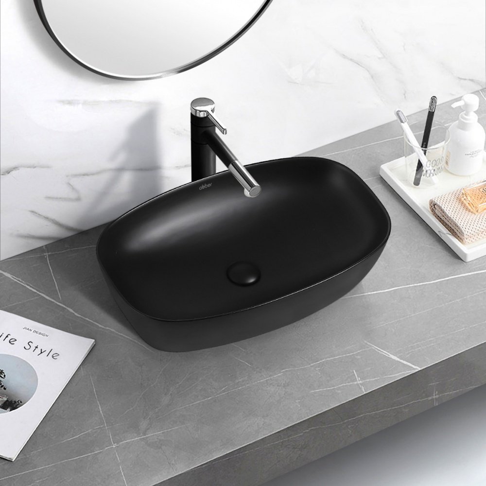 Раковина накладная 60.5 см Abber AC2206MB