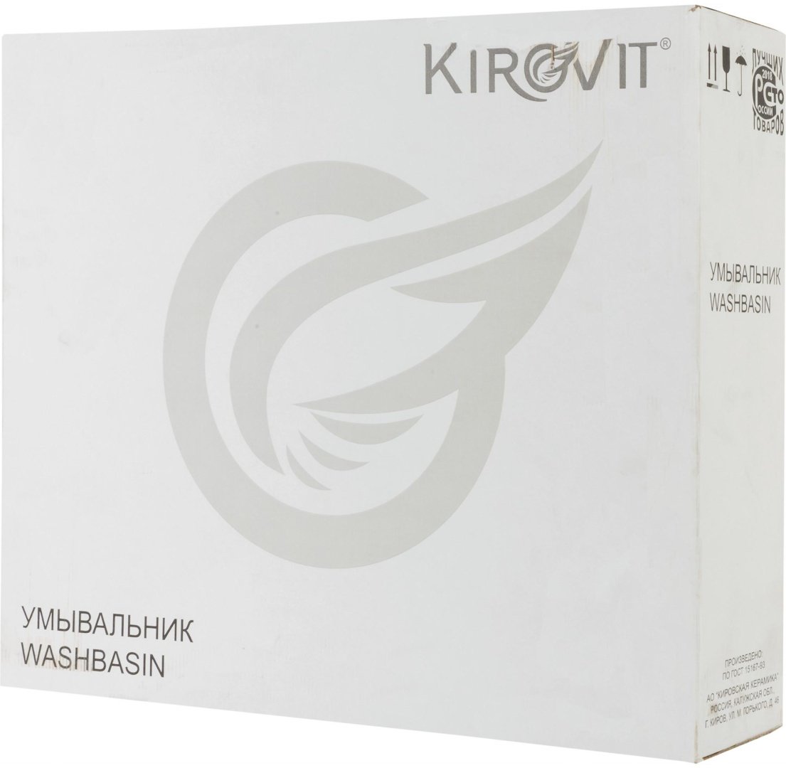 Раковина Kirovit Шарм над стиральной машиной прямоугольная 60х60 см, мрамор