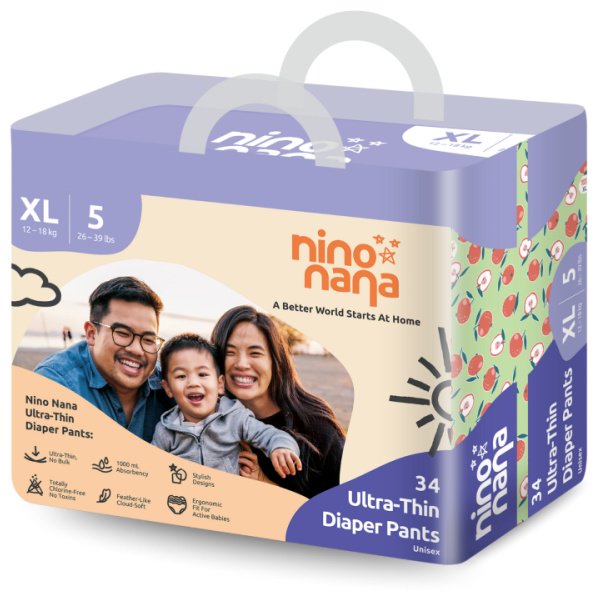 Подгузники-трусики Nino Nana Eco XL, 34 шт купить,NaN