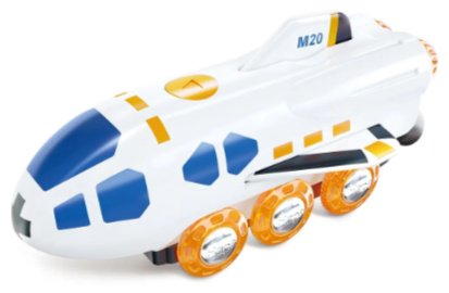 Поезд Hape Космический Поезд Инопланетные приключения E3872_HP, пластик, металл, белый