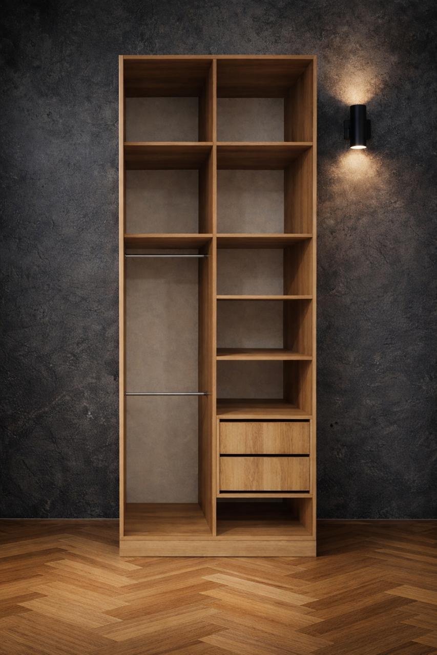 Распашной шкаф Catrine Вермут, 100x270х60 см, белый, светло-коричневый купить,NaN