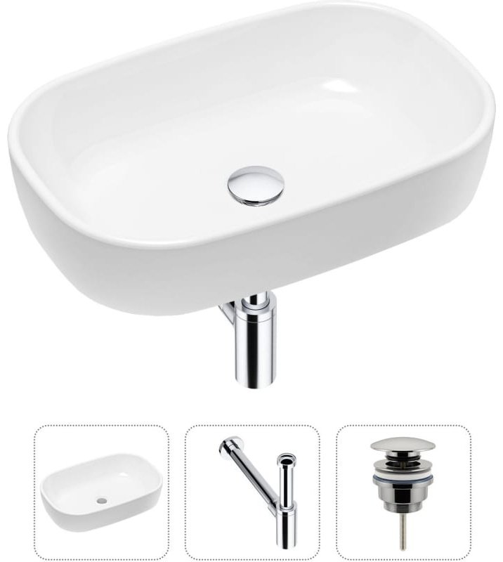 Раковина Lavinia Boho Bathroom Sink 21520006 накладная овальная 54х36 см, фарфор