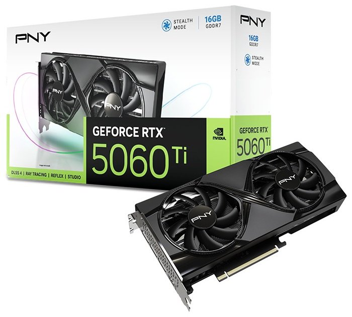 Видеокарта PNY RTX 5060 Ti 16GB, VCG5060T16DFXPB1 16 Гб купить,NaN