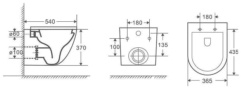 Унитаз подвесной Weltwasser WW Merzbach 041 XL MT-BL черный