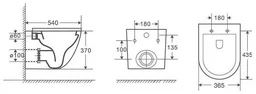 Унитаз подвесной Weltwasser WW Merzbach 041 XL MT-BL черный