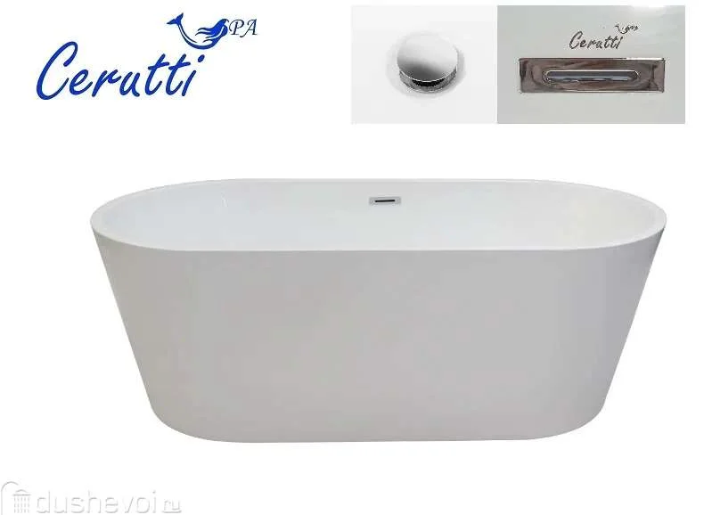 Ванна акриловая Ceruttispa Resia160 B-7109 160x75x56см белый