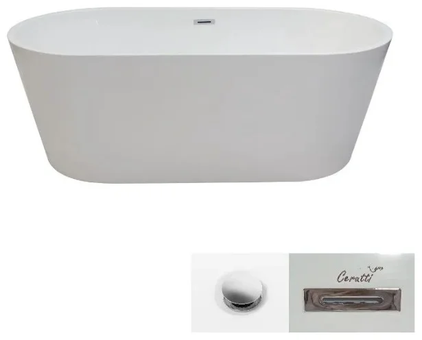 Ванна акриловая Ceruttispa Resia150 150x75x58см белый