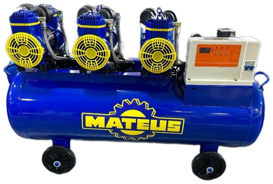 Компрессор безмасляный Mateus MS03406 (2-1300X3F80 220V/50hz), 8 бар купить,NaN