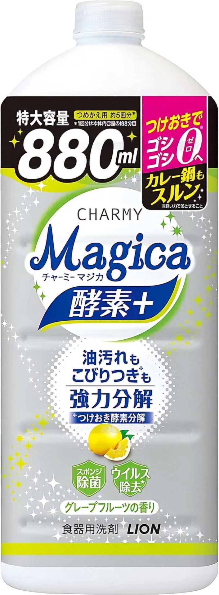 LION жидкое Charmy magica Грейпфрут 0.88 л 1 кг купить,NaN