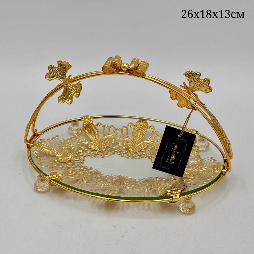 Конфетница Базовая коллекция Dubay Gold 422004107 круглая 1 шт купить,3500