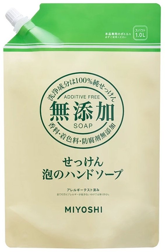 Жидкое мыло туалетное Miyoshi ADDITIVE FREE BUBBLE HAND SOAP 1000 мл купить,NaN