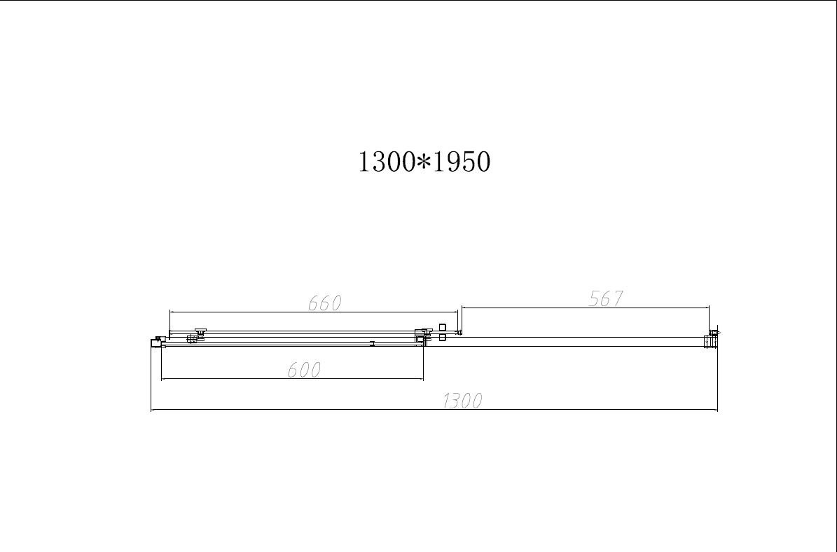 Душевое ограждение KABINKA.KZ одностенное VDS-4SN130CL, 1300х1950 мм