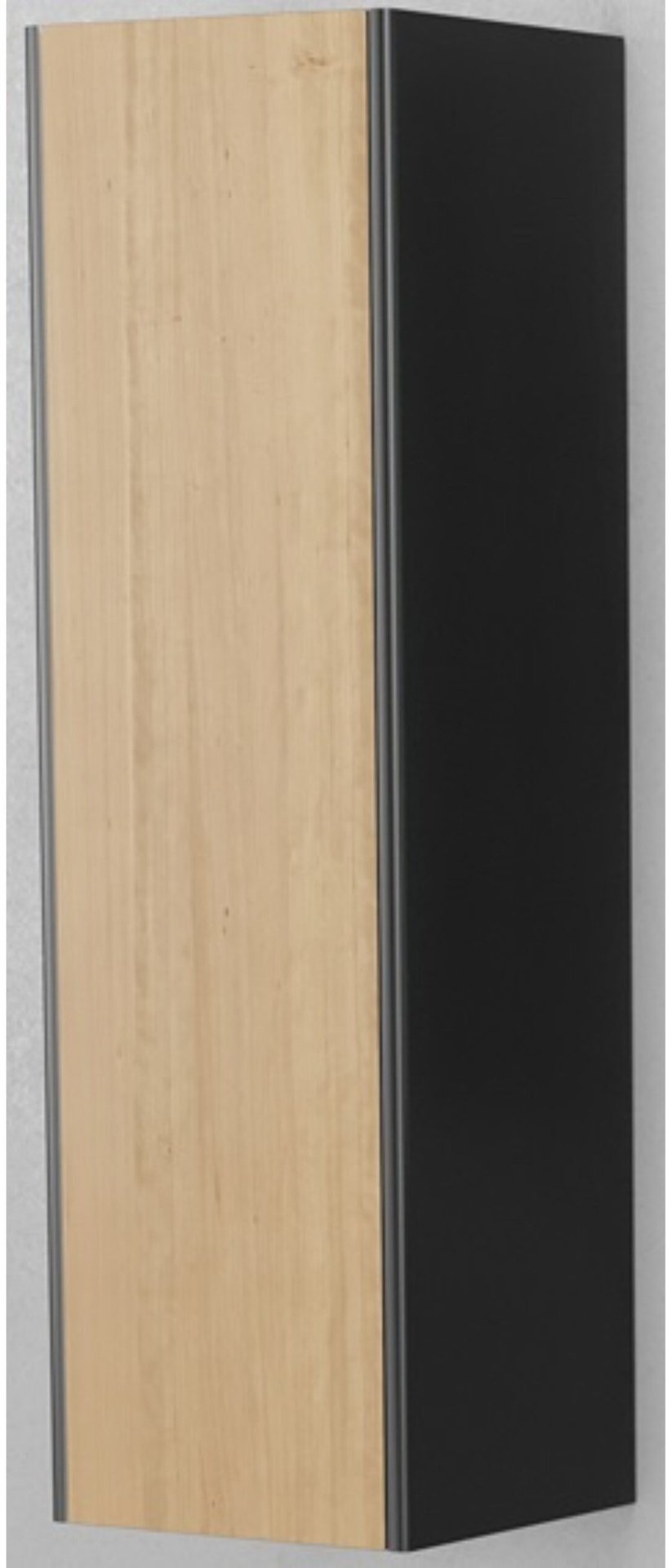 Шкаф-пенал навесной KABINKA.KZ Klaufs 33, 33x30.5x110 см, коричневый, черный купить,NaN