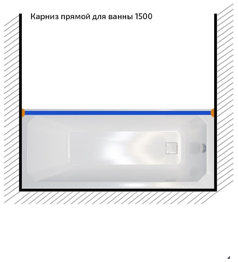 Ванна KABINKA.KZ Ника 150х70 150x70 см, акрил