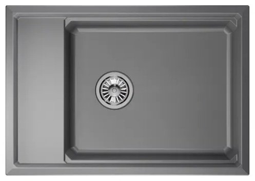 Кухонная мойка GRANULA KS-7305 73х51х25 см, кварцевый песок, тон алюминиум купить,NaN